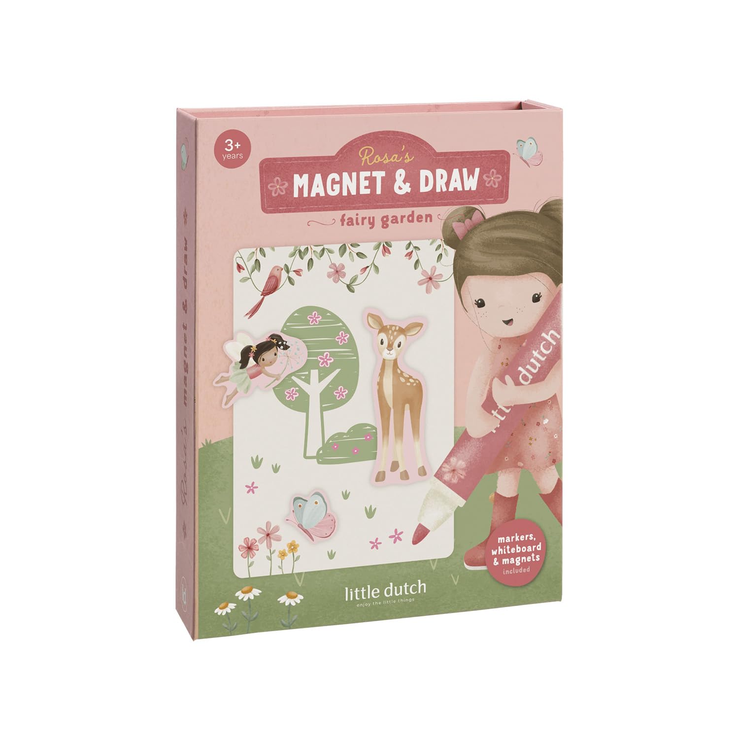 Magnetische Spielbox / Spielbuch - Fairy Garden rosa