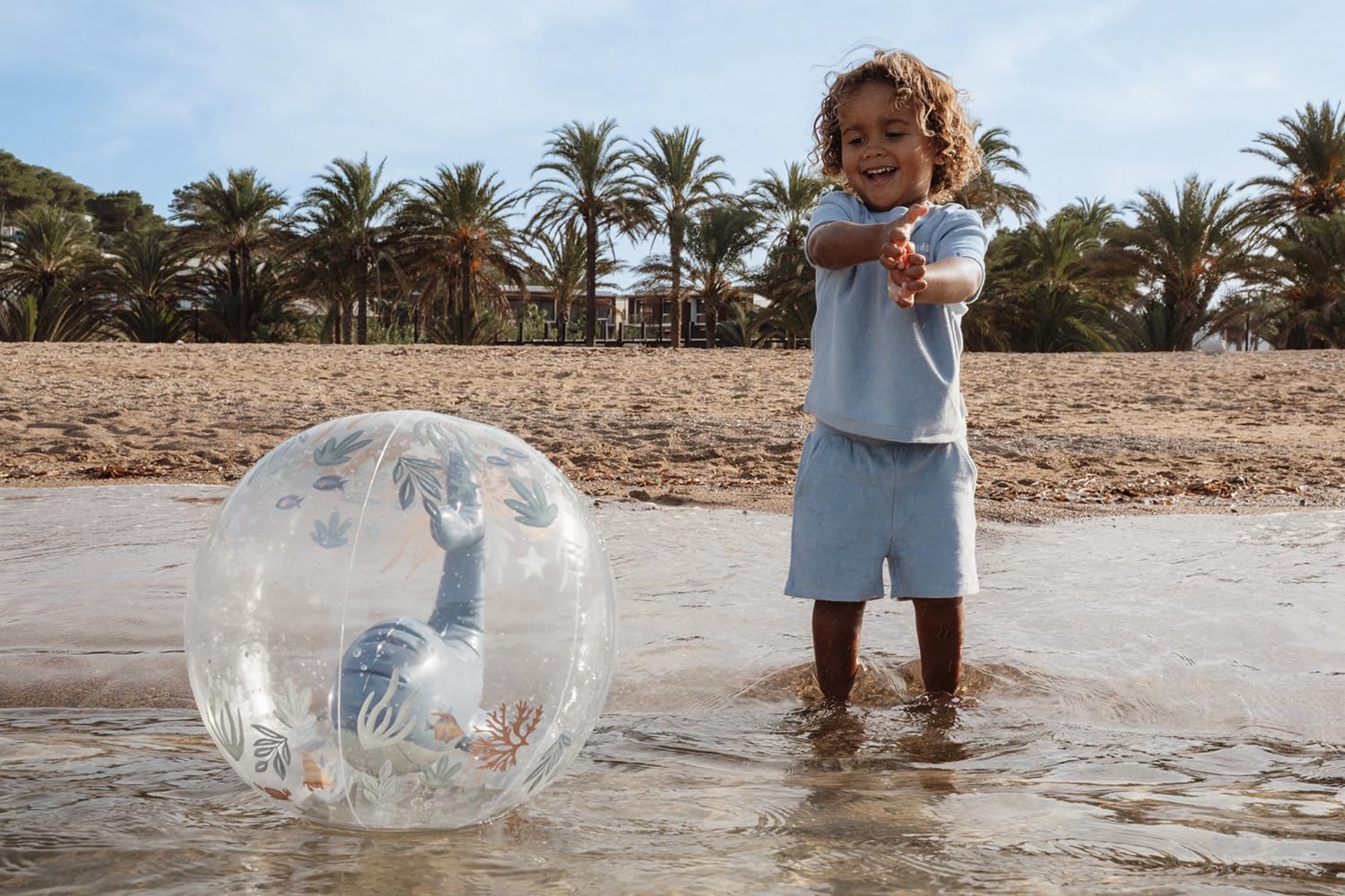 Bekleidungsset aus T-Shirt und Shorts - Ocean World blau (Gr. 98/104)