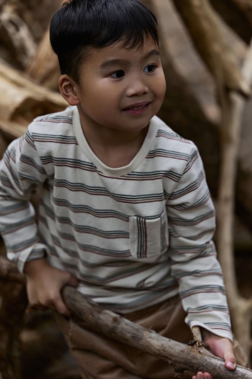 Long Sleeve Shirt / Langarmshirt Streifen - Safari Friends (Gr. 86)