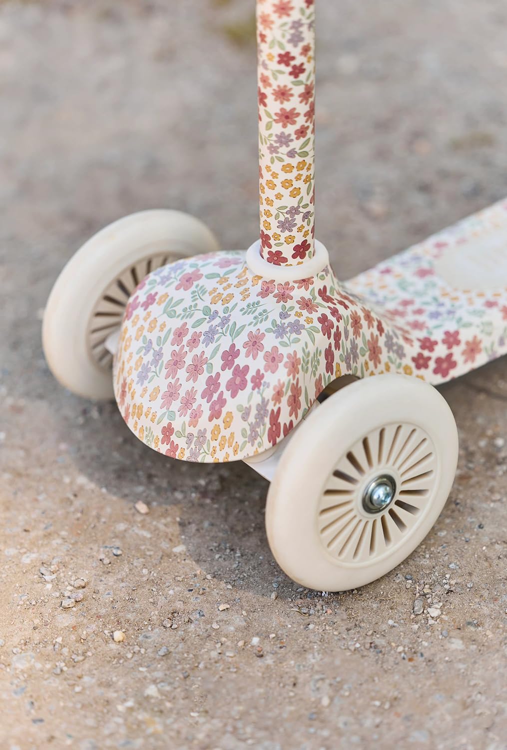 Kinderroller / Tretroller - Sunny Flower weiß