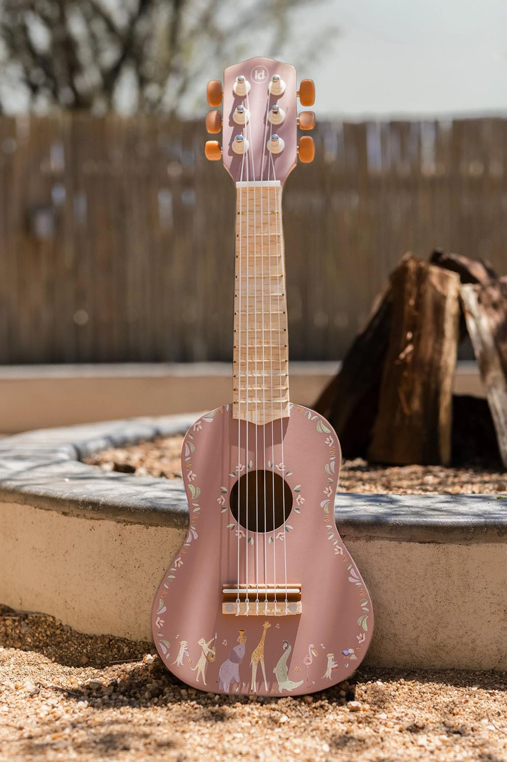 Gitarre / Holzgitarre - Safari Friends rosa