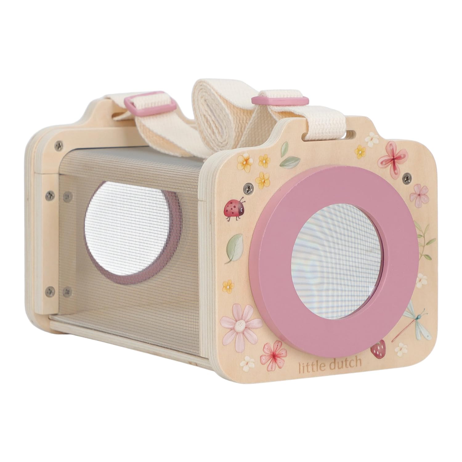 Insektenbox mit Lupe und Tragegurt - Fairy Garden rosa