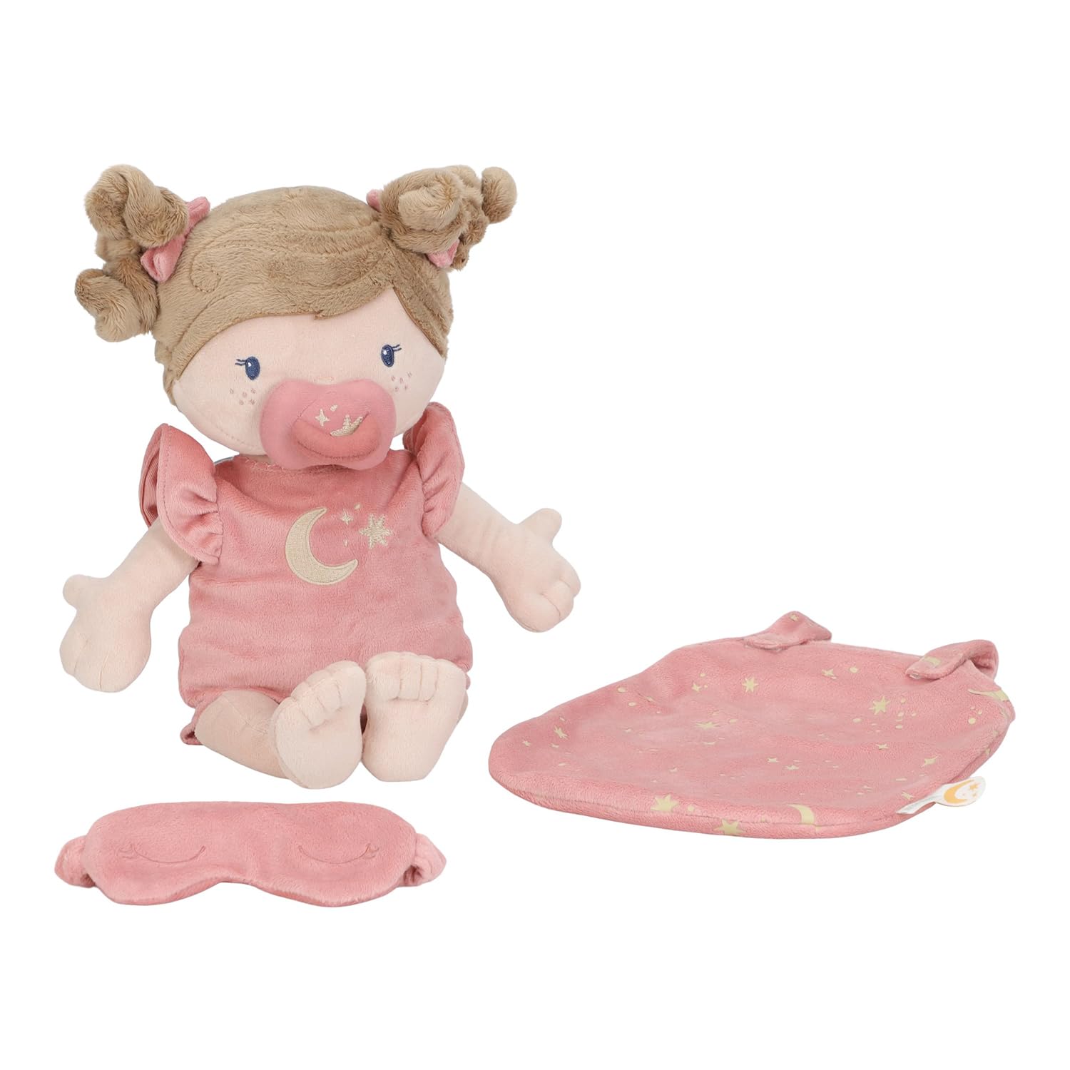 Stoffpuppe Babypuppe Rosa mit Zubehör - Essentials rosa (40 cm)