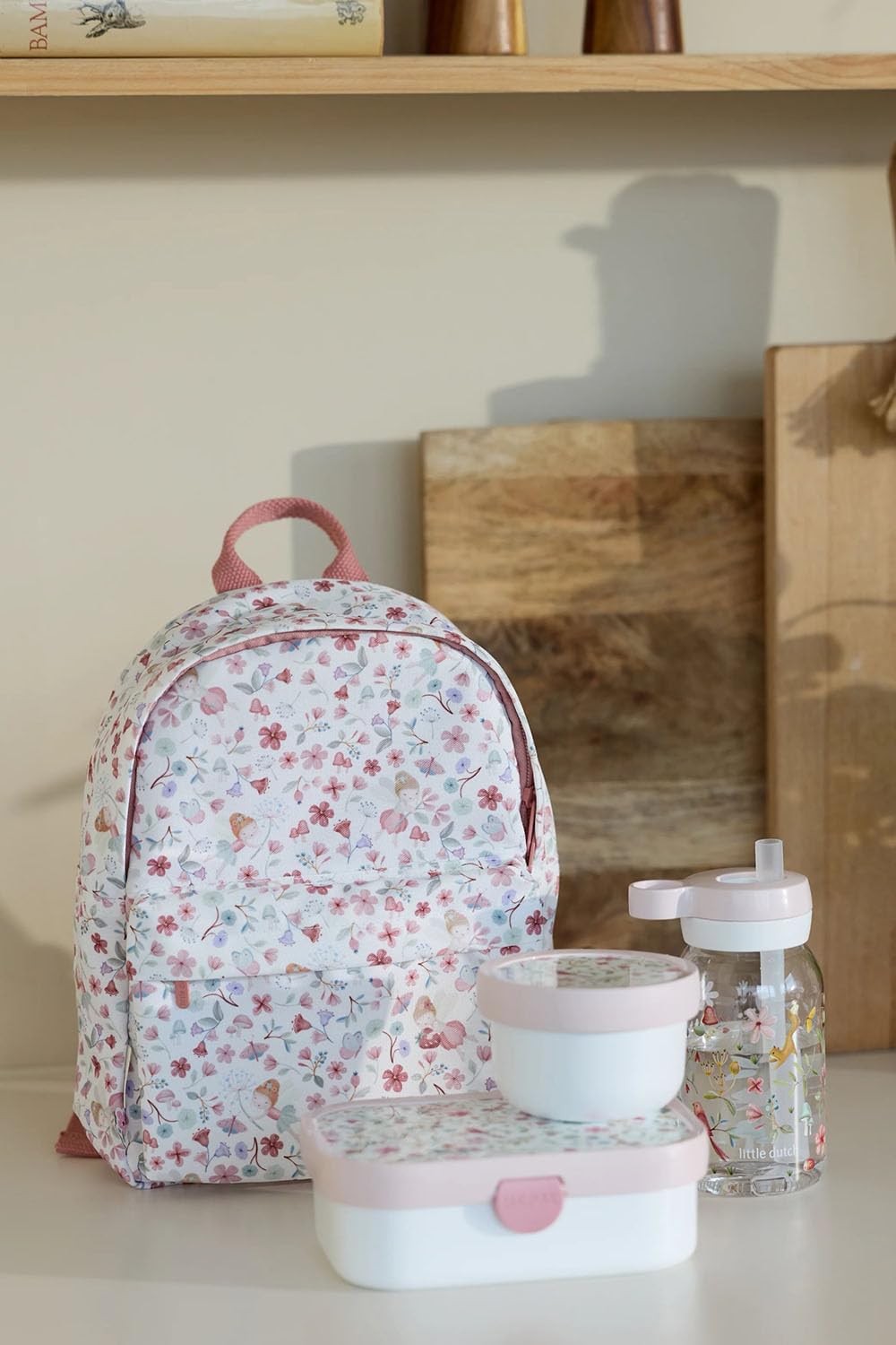 Kinderrucksack - Fairy Garden weiß / rosa