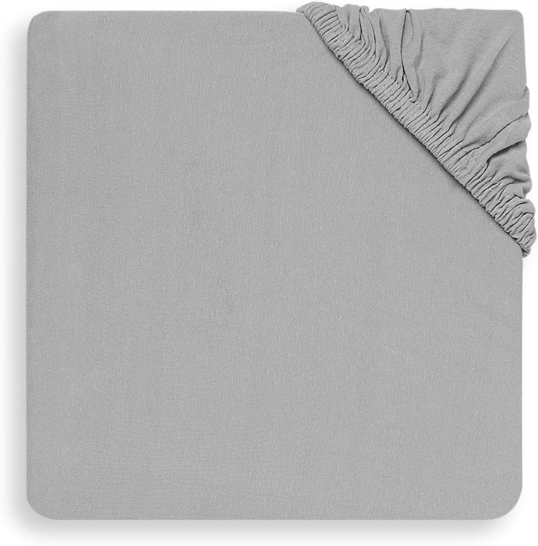 Spannbettlaken für Babybett Jersey grau (60x120 cm)