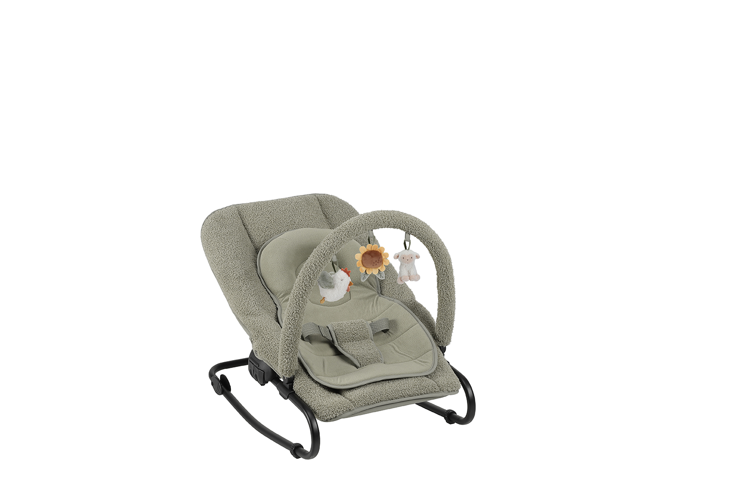 Kinderwippe Babywippe Little Farm olive