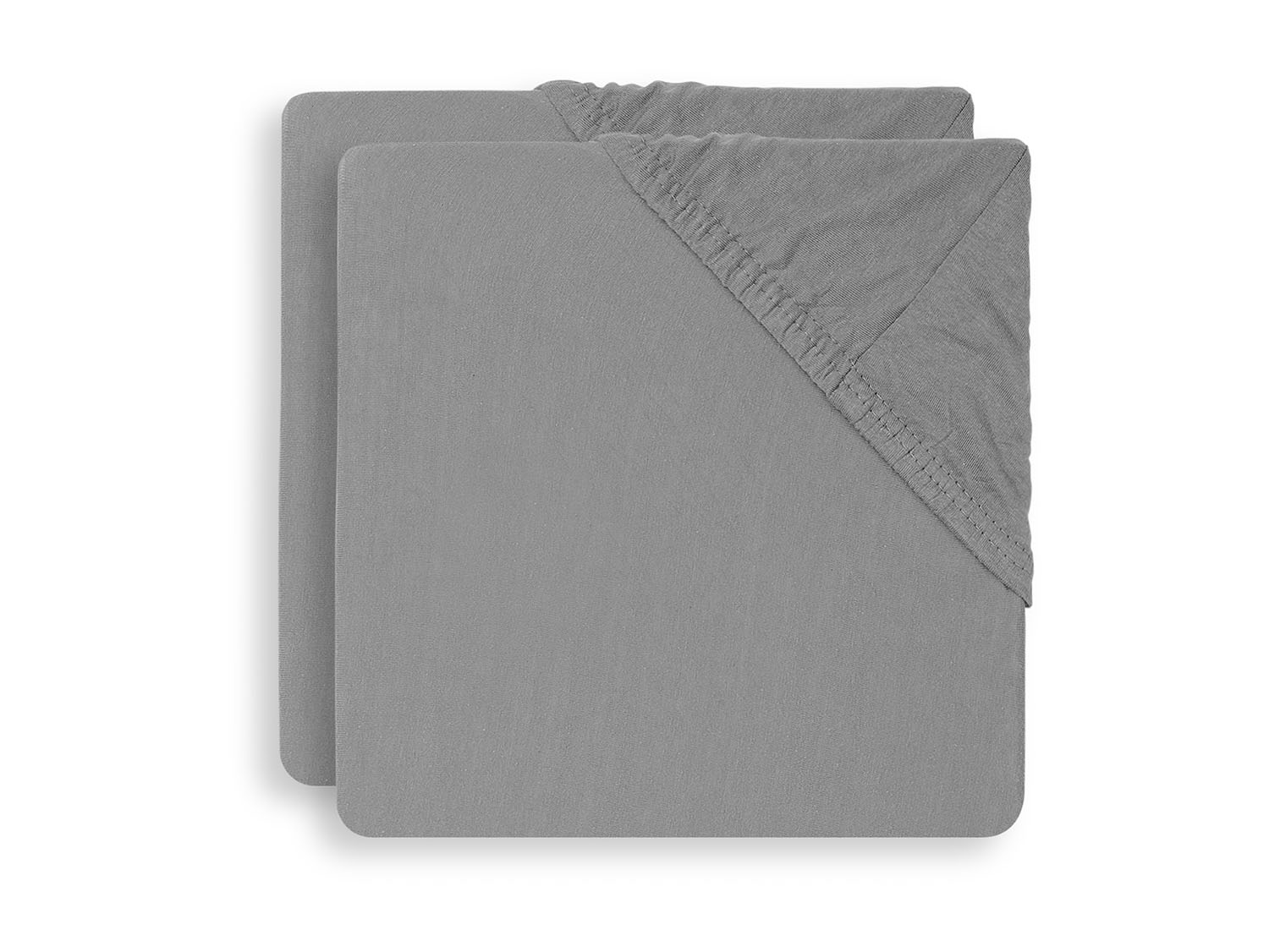 Spannlaken für Laufgitter 2er Set Jersey grau (75x95 cm)