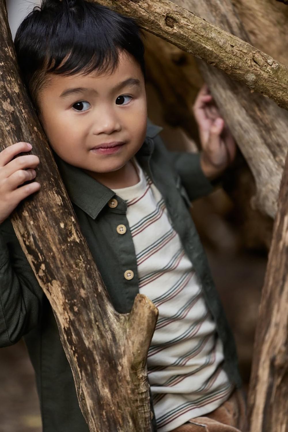 Long Sleeve Shirt / Langarmshirt Streifen - Safari Friends (Gr. 86)