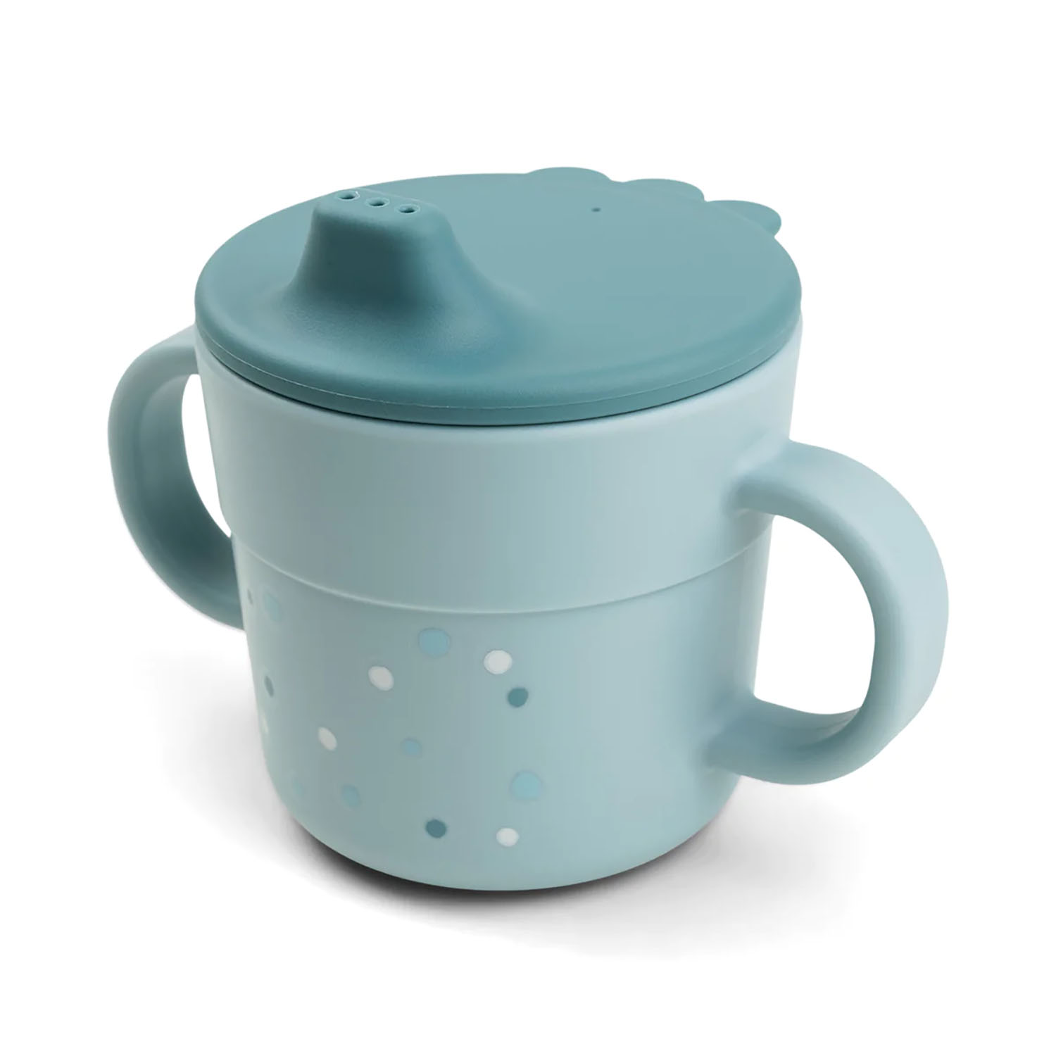 Trinklernbecher Foodie Happy Dots blau (215 ml)