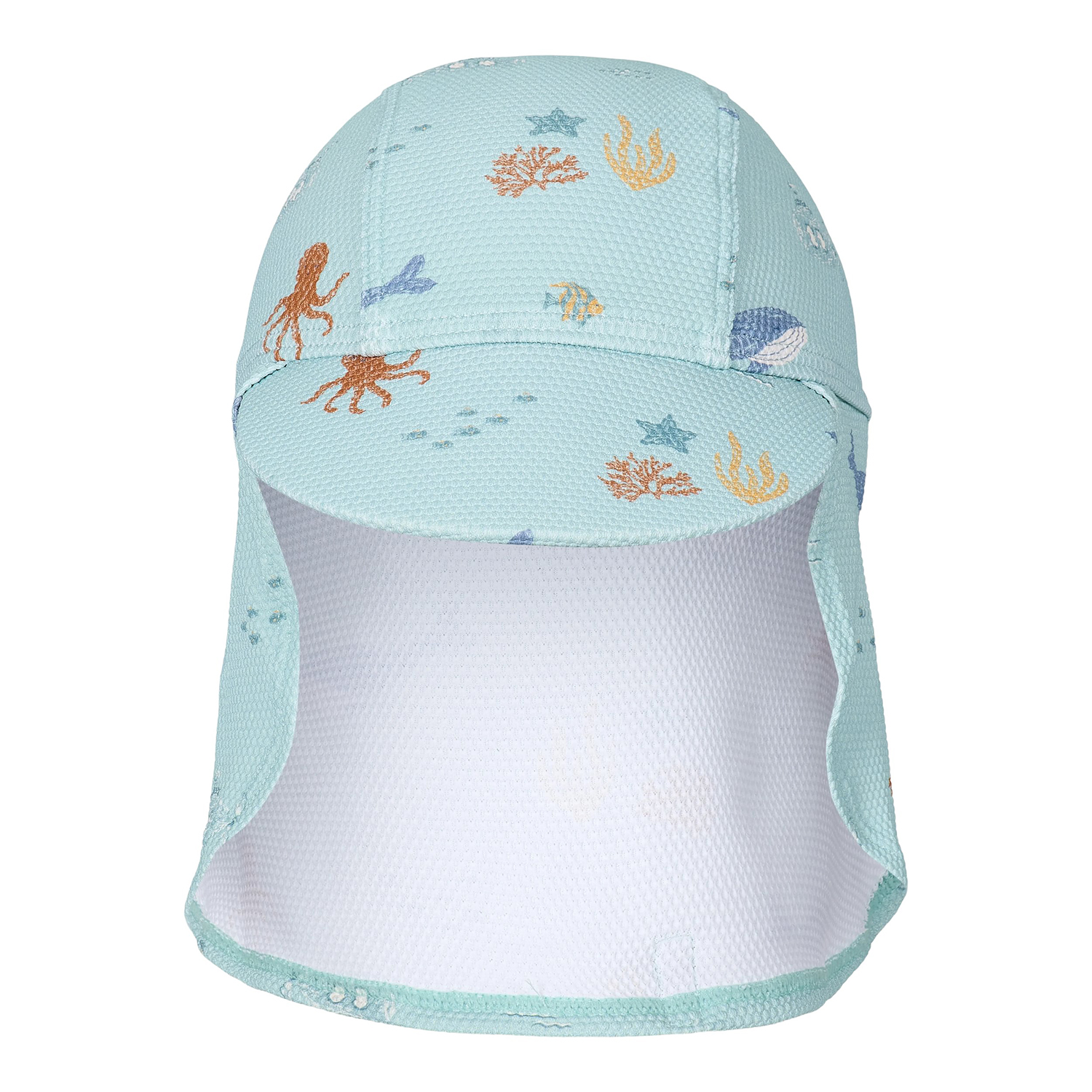 Sonnenhut mit Nackenschutz - Ocean Friends grün (Gr. 0-12 Monate)