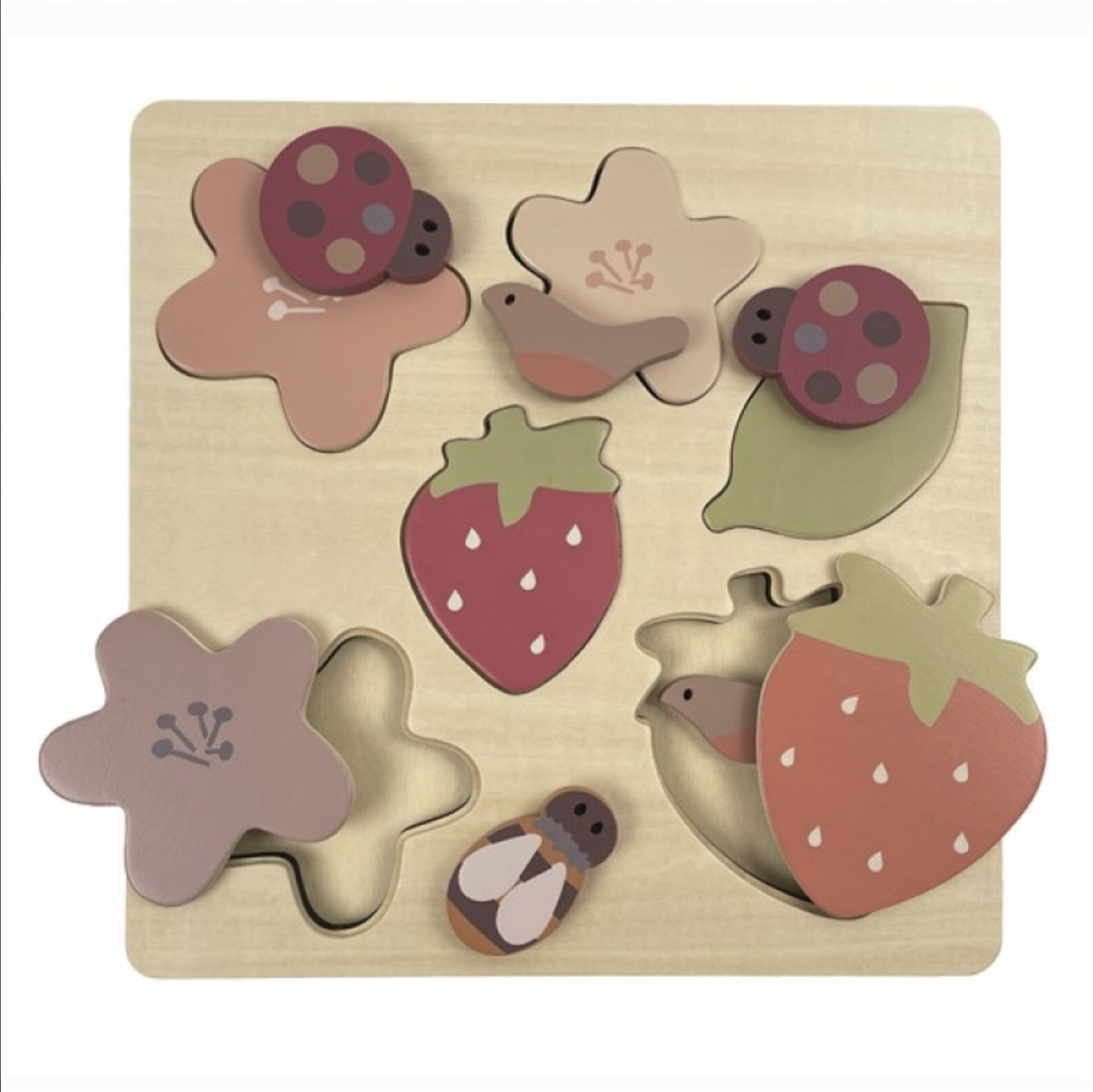 Holz Puzzle Erdbeeren