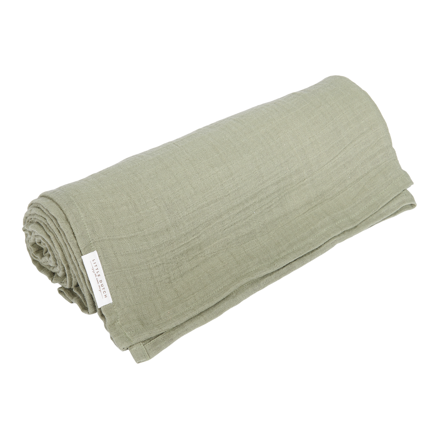 Musselin Swaddle Tuch / Pucktuch Little Farm olive (120x120 cm)