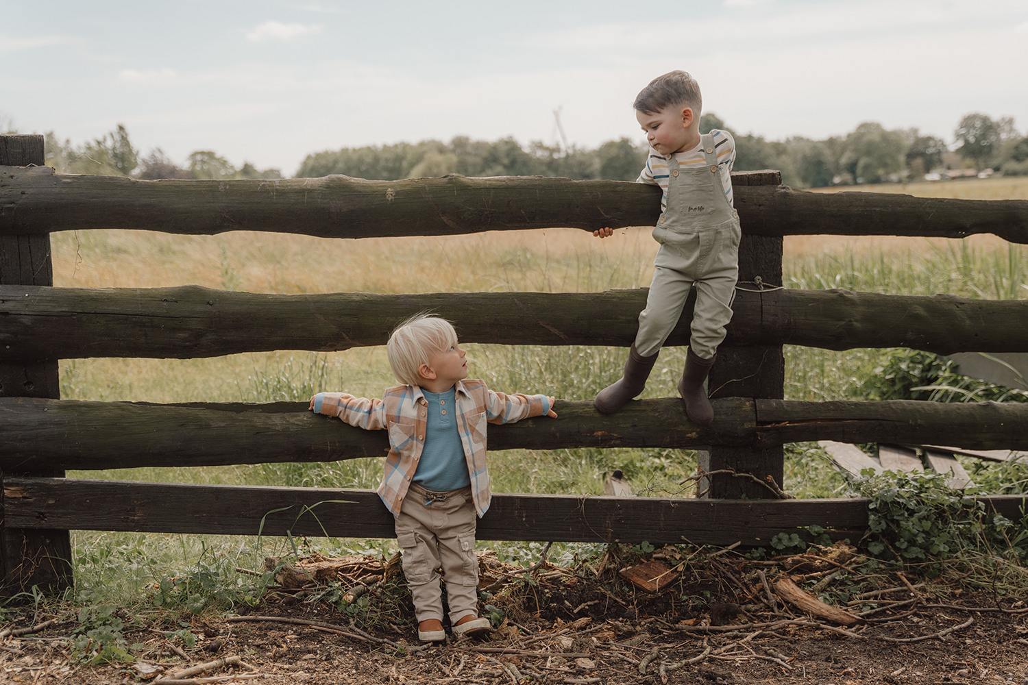 Long Sleeve Shirt / Langarmshirt gestreift - Little Farm (Gr. 86)