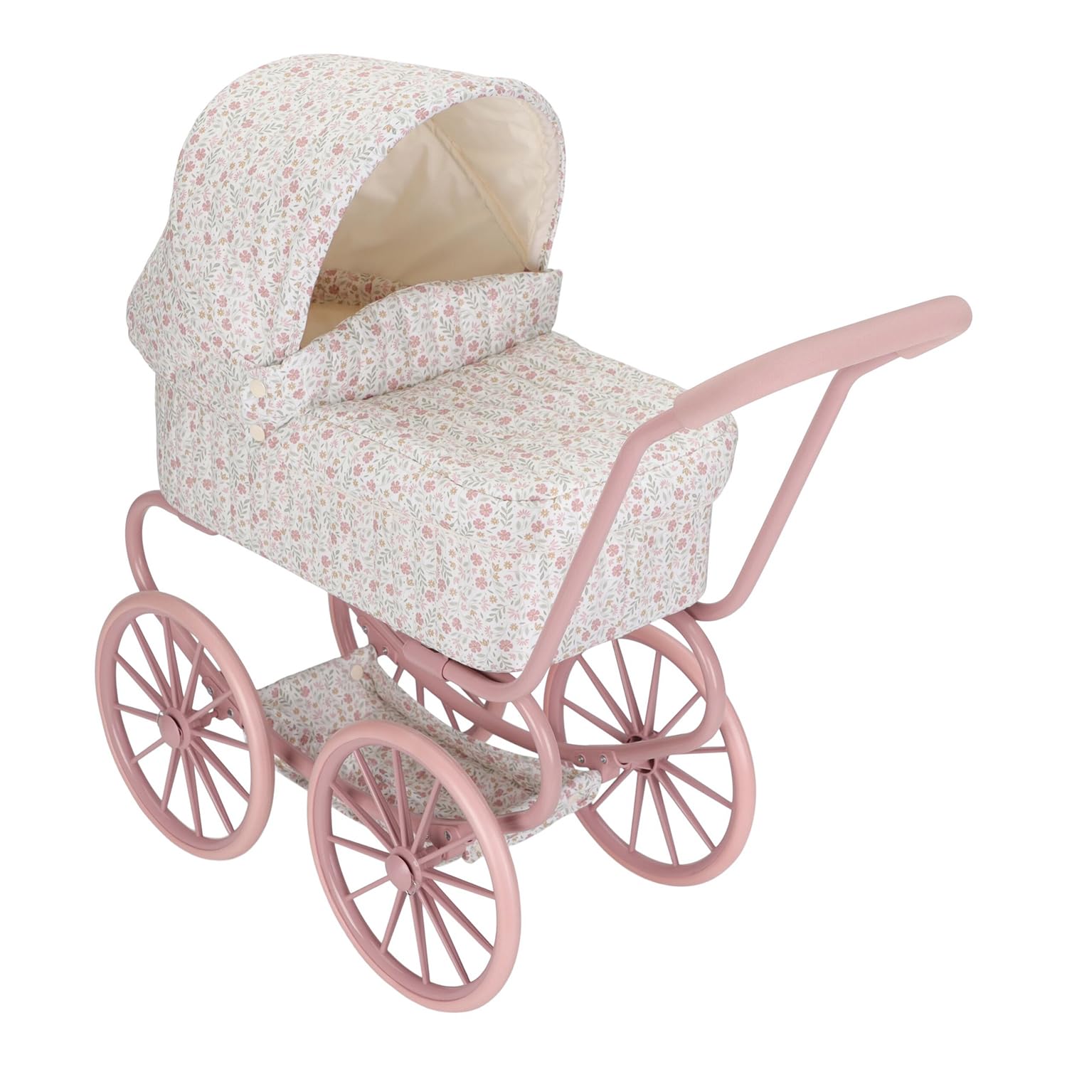 Puppenwagen - Soft Flowers rosa / weiß