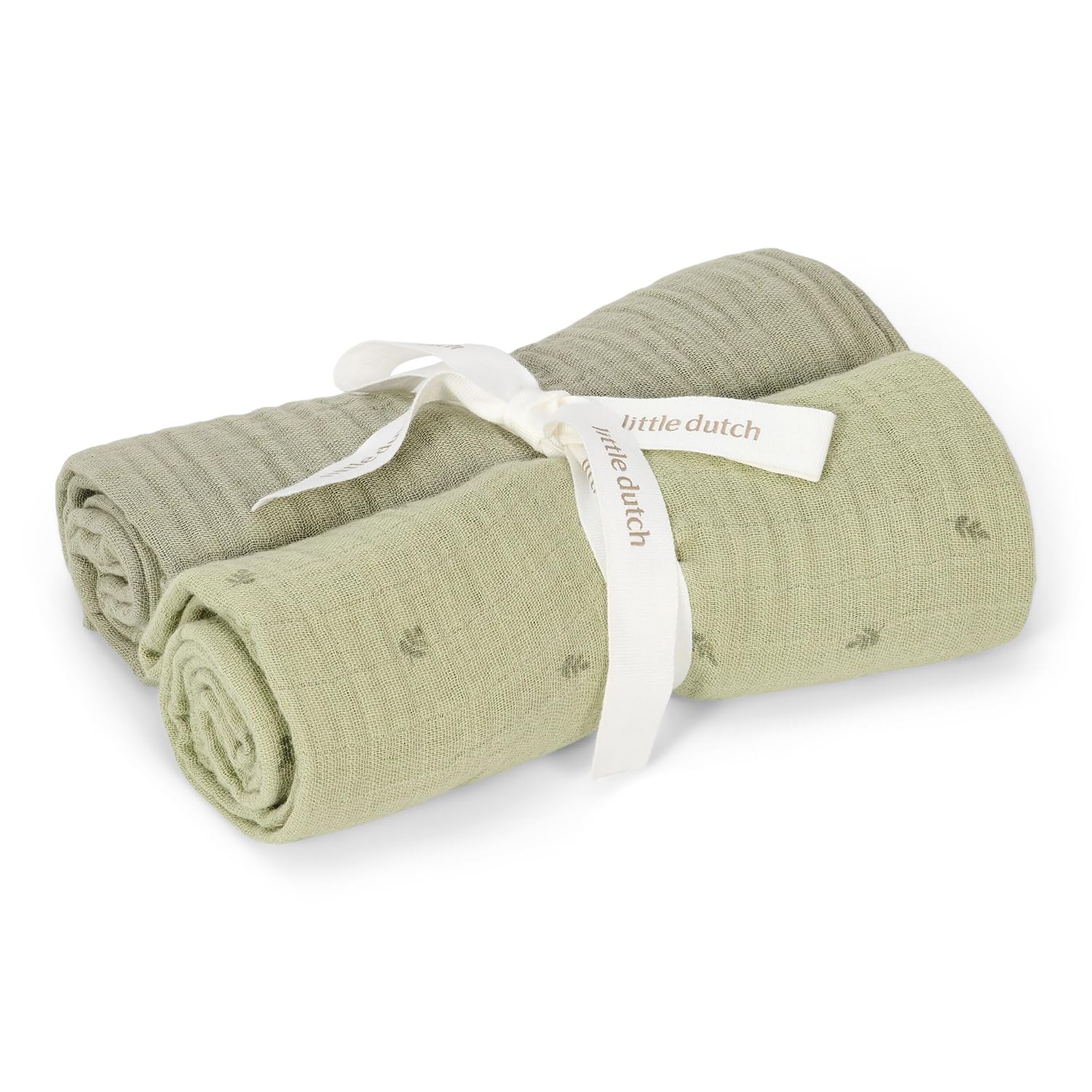 Musselin Swaddle Tuch 2er Set Pure Sage - Essentials grün (70x70 cm)