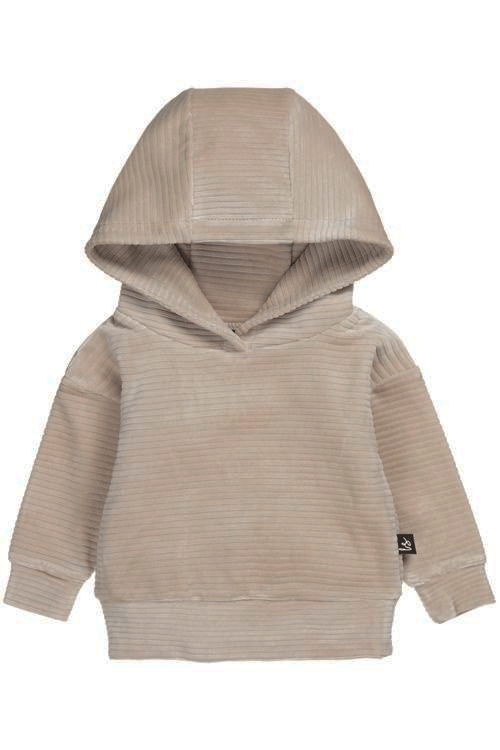 Kapuzenpullover  / Hoodie Cord samt braun (Gr. 50/56)