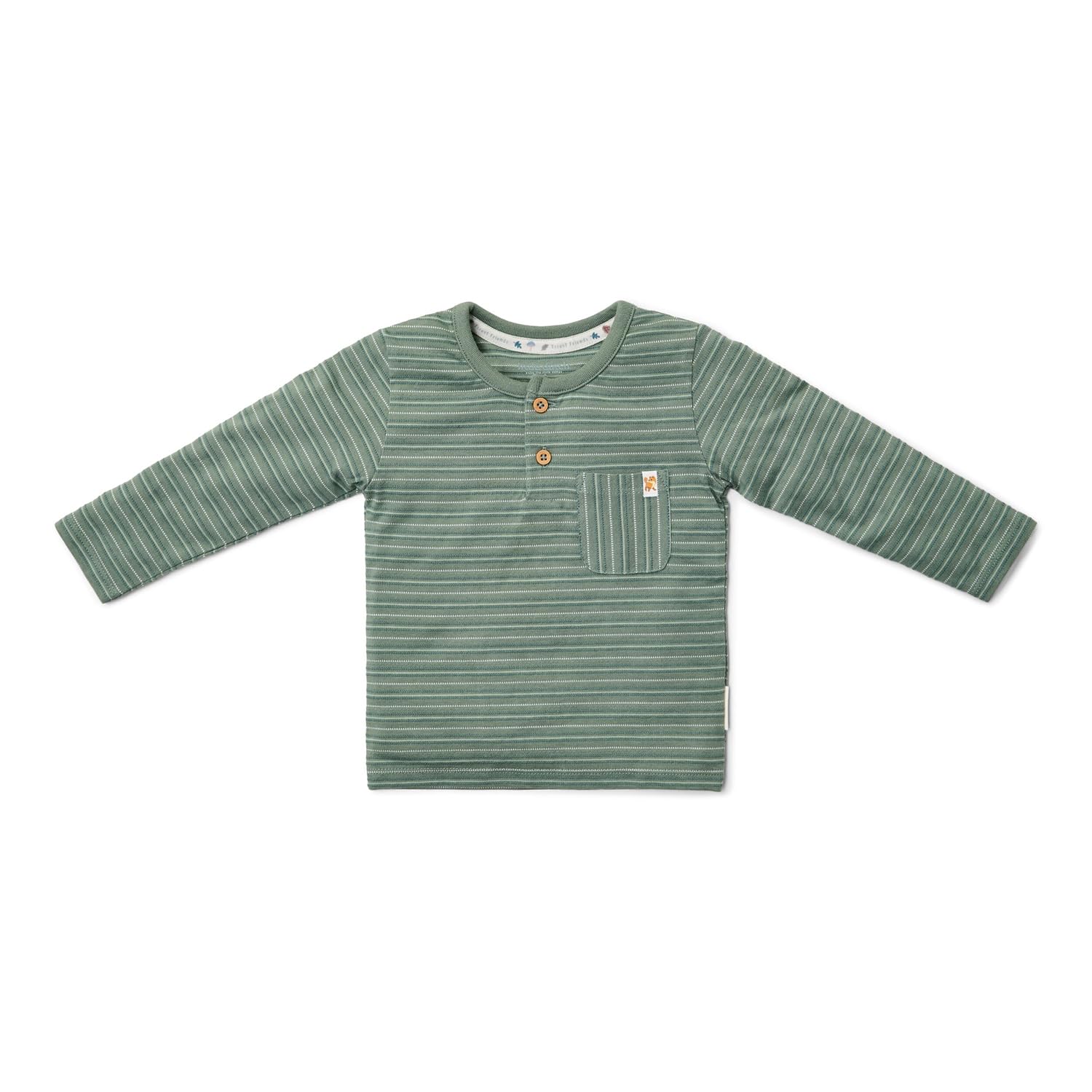 Long Sleeve Shirt / Langarmshirt Forest Green Stripe - Forest Friends grün (Gr. 74)