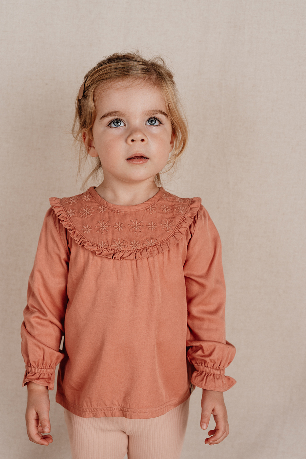 Bluse langarm - Little Farm warm rose (Gr. 98)