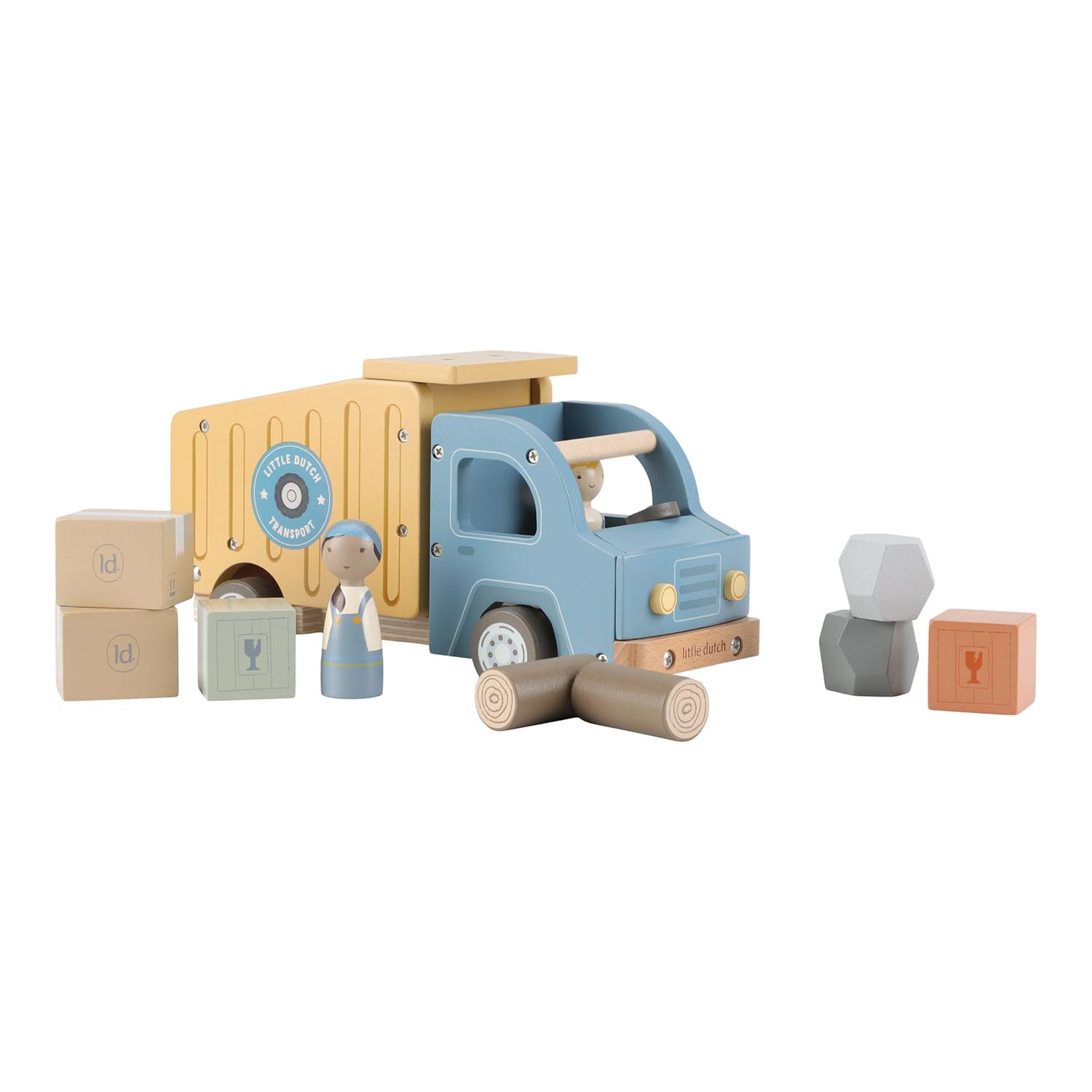 Holz Kipplaster - Essentials blau