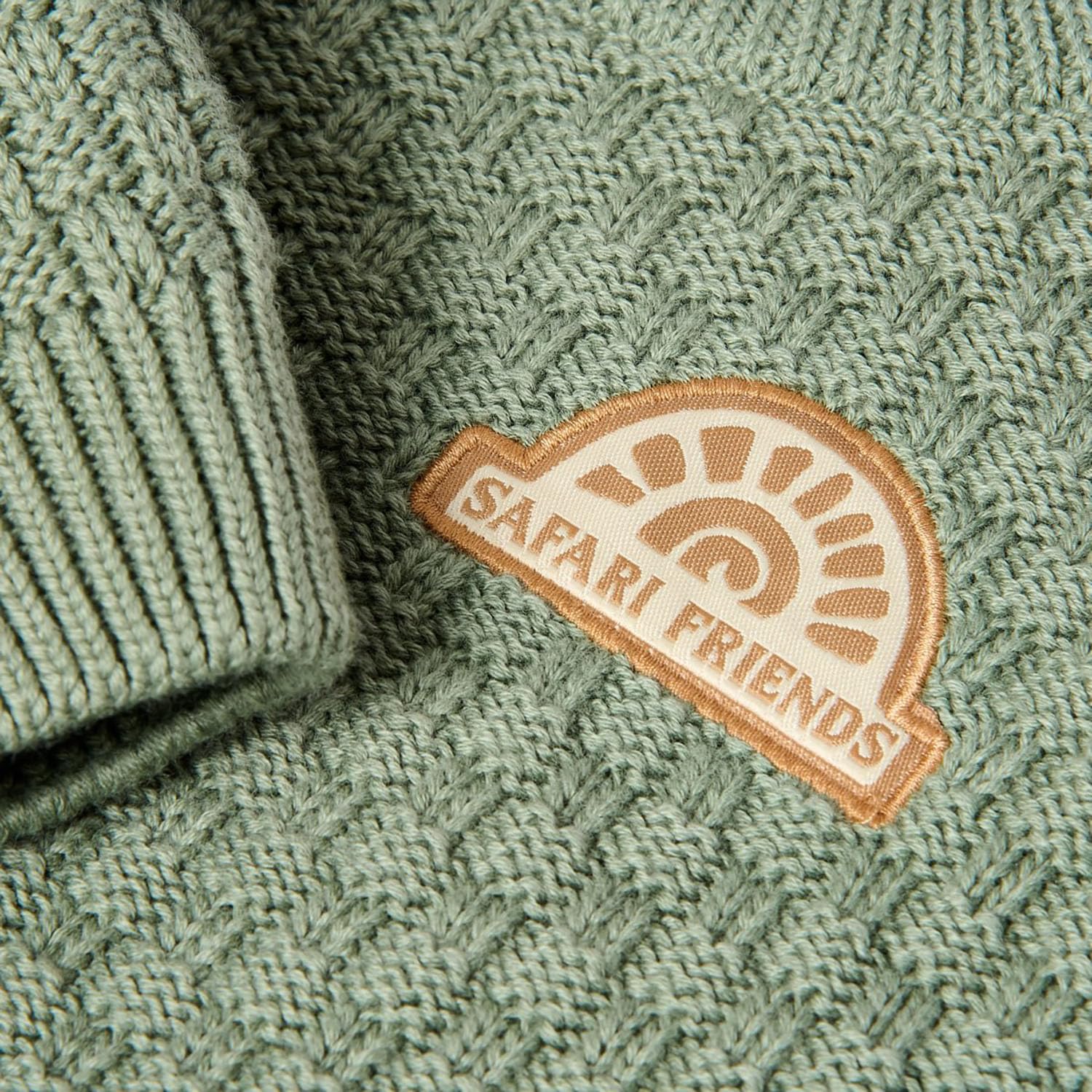 Long Sleeve Shirt / Pullover Strick Sage - Safari Friends grün (Gr. 74)