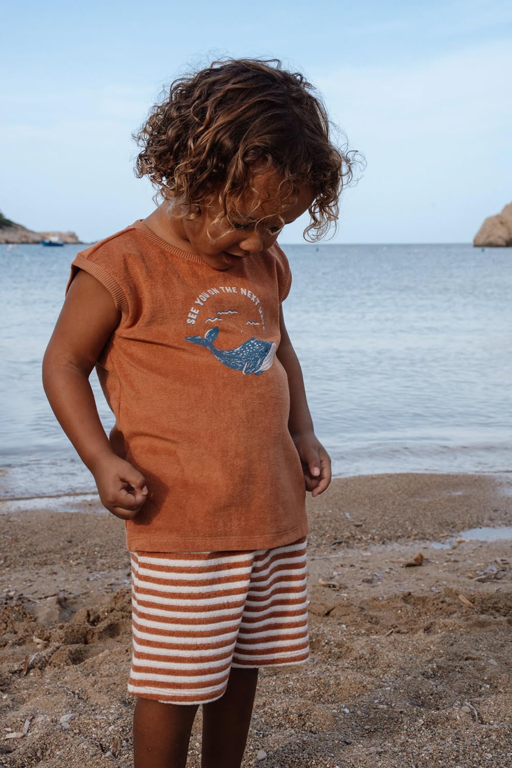Bekleidungsset aus Tank Top und Shorts - Ocean World braun (Gr. 98/104)
