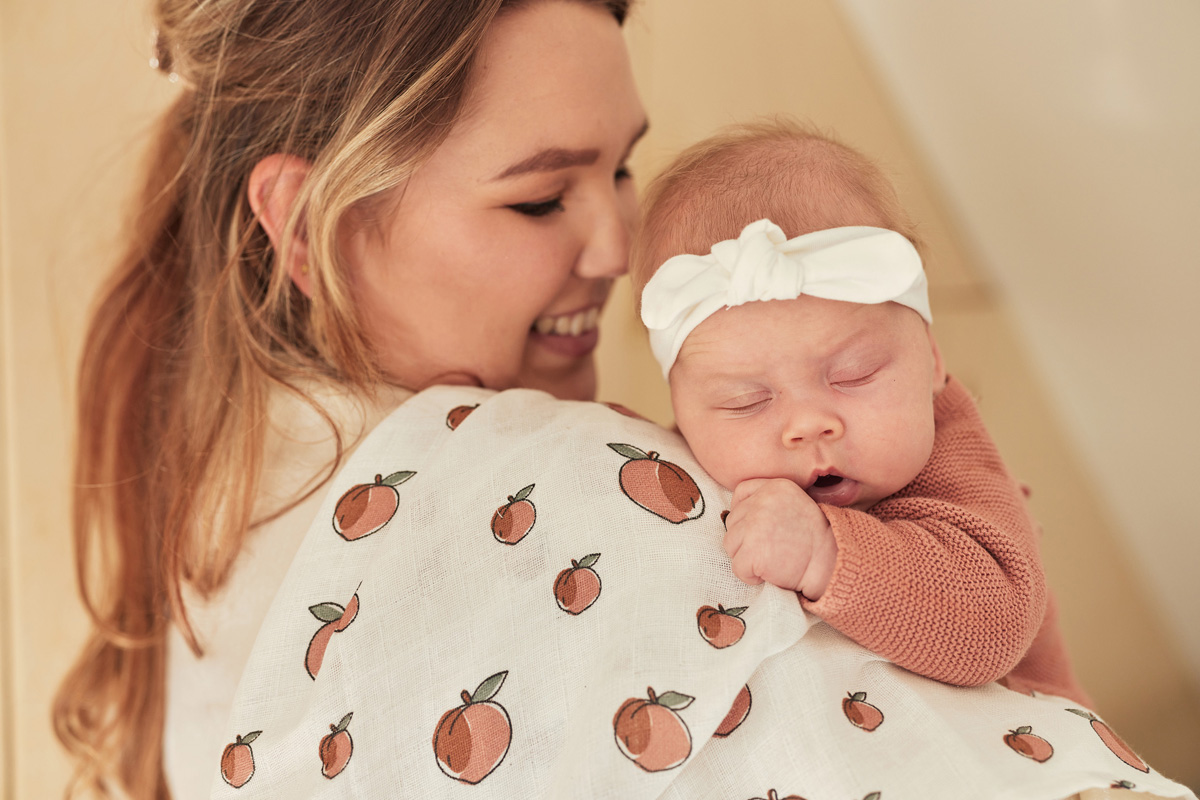 Jollein Mulltücher Swaddle 3er Set Pfirsich weiß (70x70 cm) 53585566030