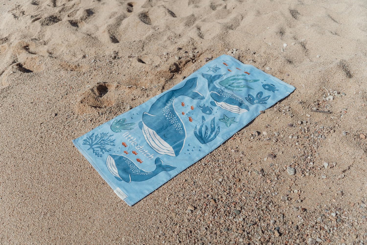 Handtuch / Strandhandtuch - Ocean World blau (60x120 cm)