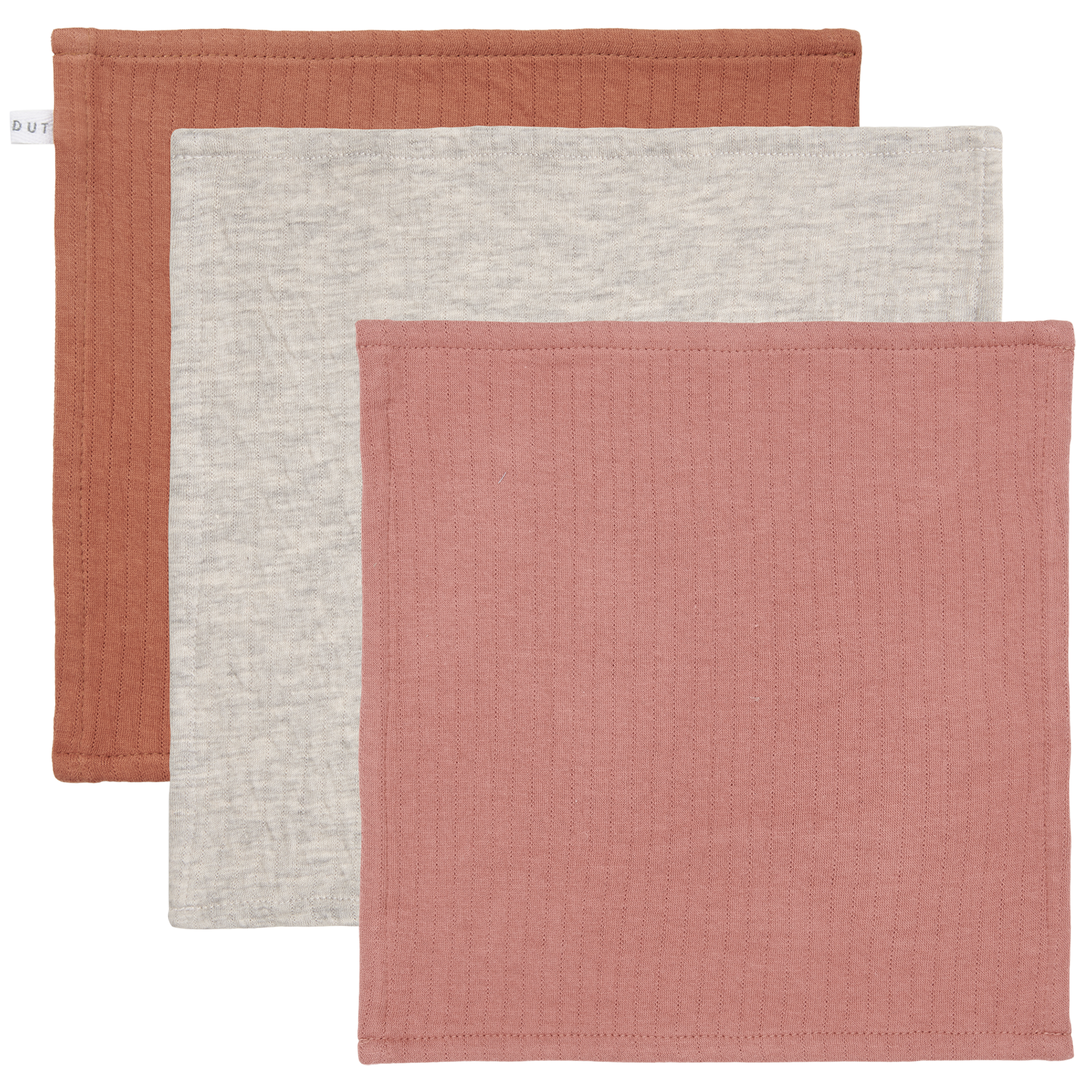 Spucktücher Mundtücher 3er Set Pure rust / Pure grau / Pure pink blush (26x26 cm)