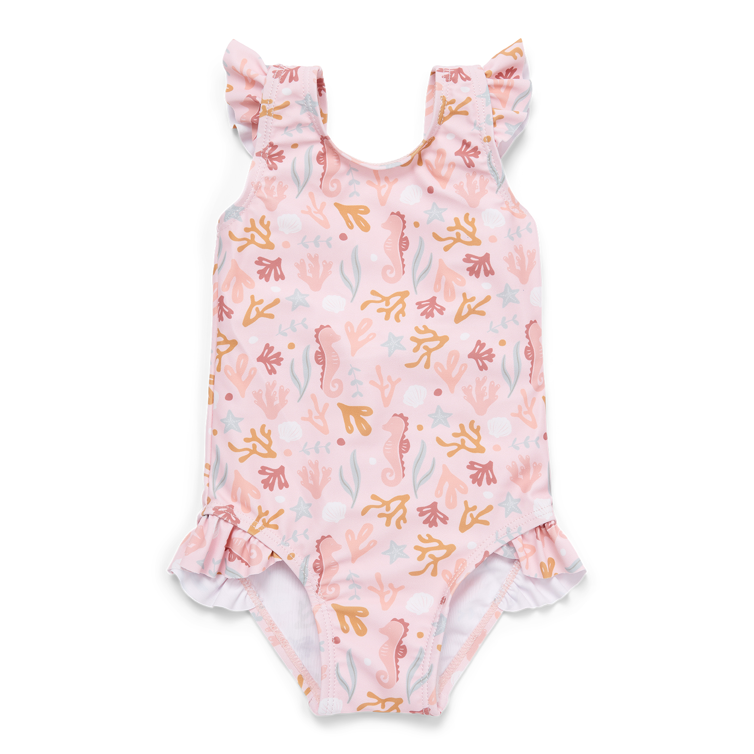 Badeanzug mit Rüschen ärmellos - Ocean Dreams rosa (Gr. 62/68) Badeanzug mit Rüschen ärmellos - Ocean Dreams rosa (Gr. 62/68)