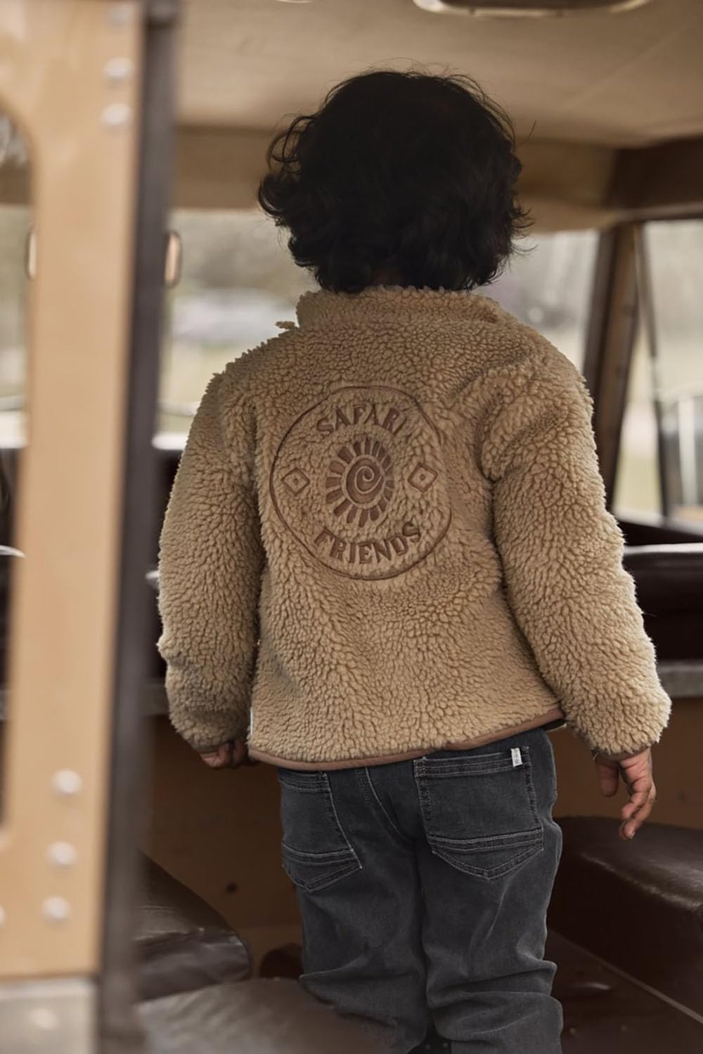 Teddyjacke Warm Taupe - Safari Friends beige (Gr. 86)