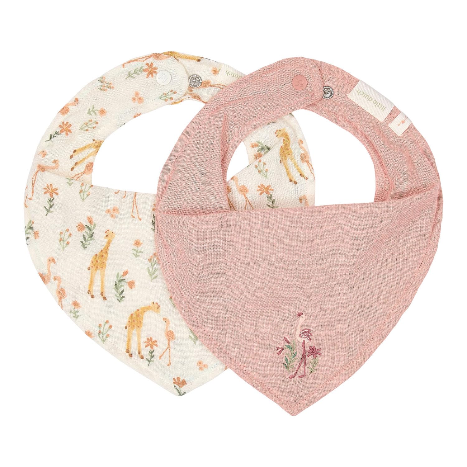 Bandana Lätzchen Halstuch 2er Set Blooming Safari - Safari Friends