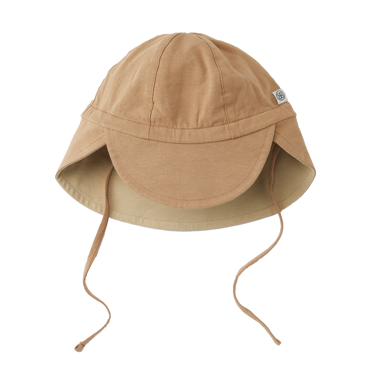 Sonnenhut wendbar mit UV-Schutz (UPF 50+) - braun / beige (Gr. 6-18 Monate)