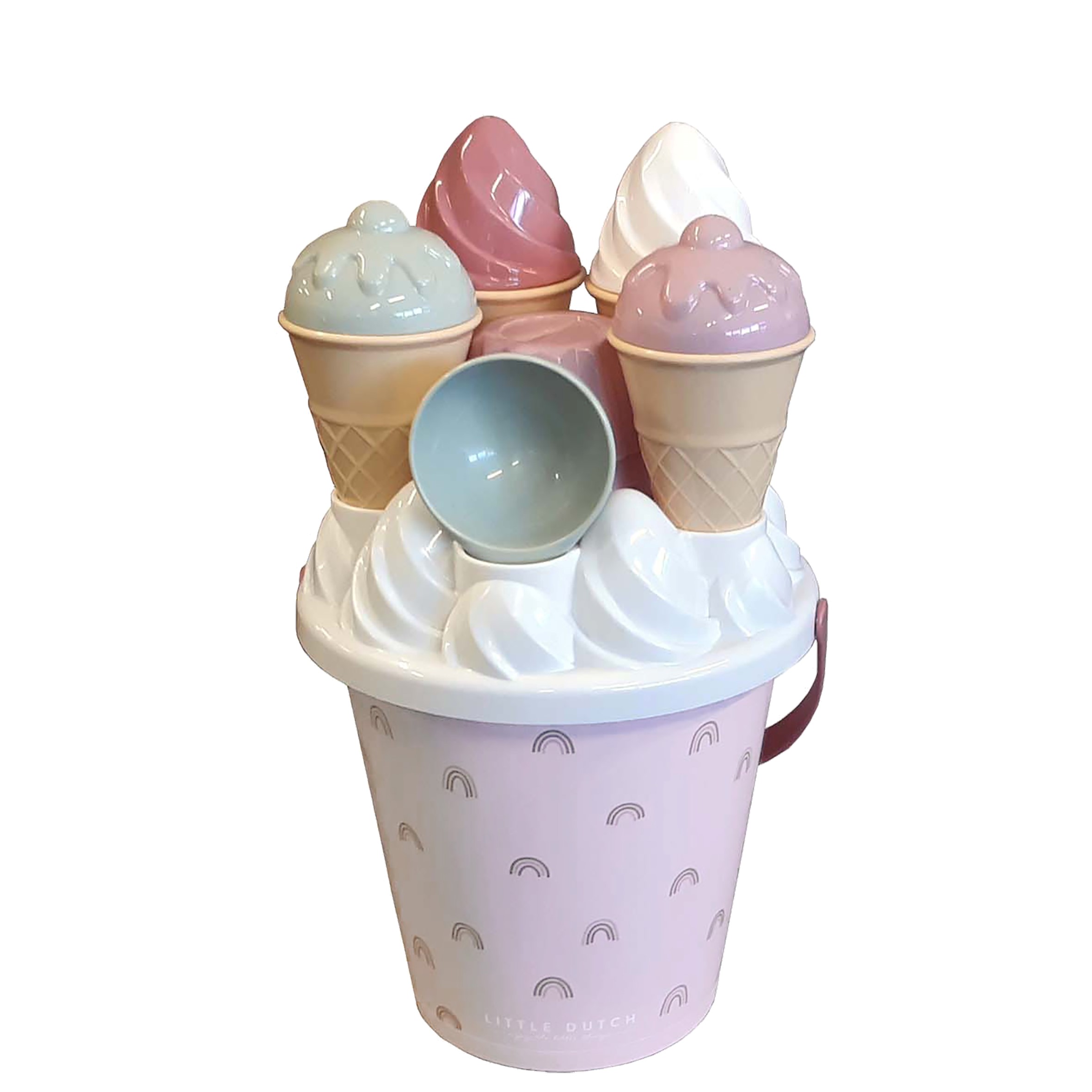 Sandspielzeug Eimer Set Eis 14-teilig rosa