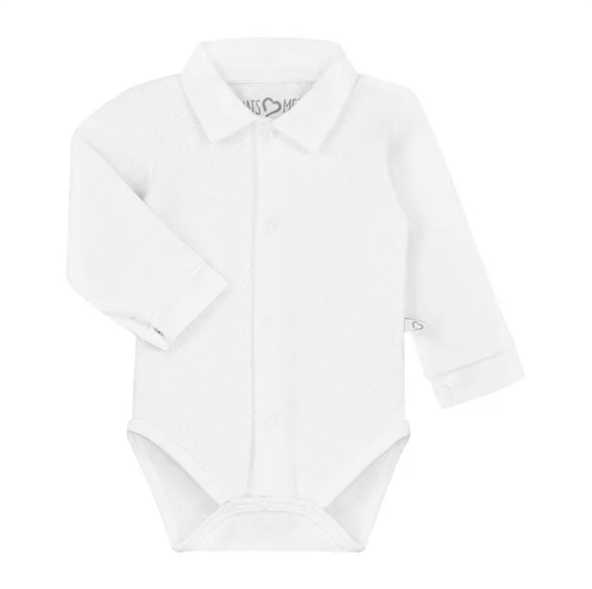 Body langarm mit Hemdkragen weiß (Gr. 50/56) Body langarm mit Hemdkragen weiß (Gr. 50/56)