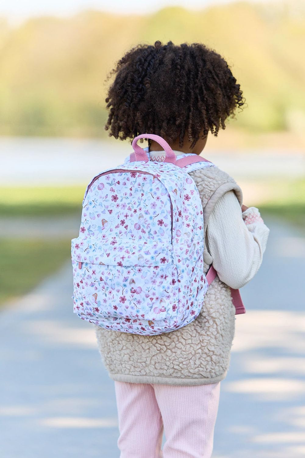 Kinderrucksack - Fairy Garden weiß / rosa