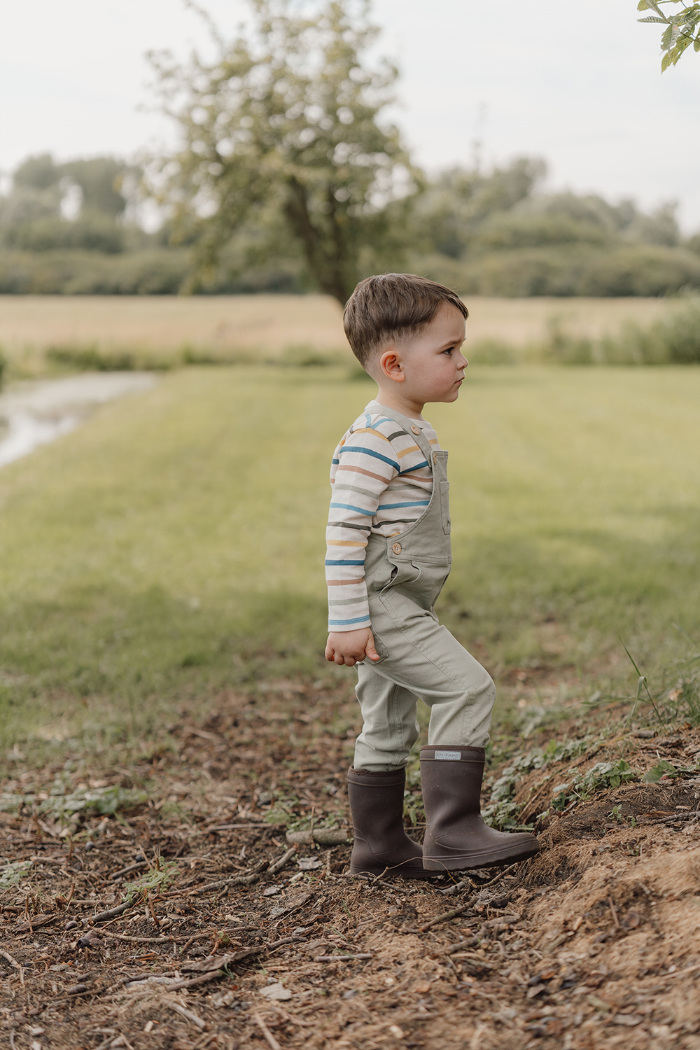 Long Sleeve Shirt / Langarmshirt gestreift - Little Farm (Gr. 86)