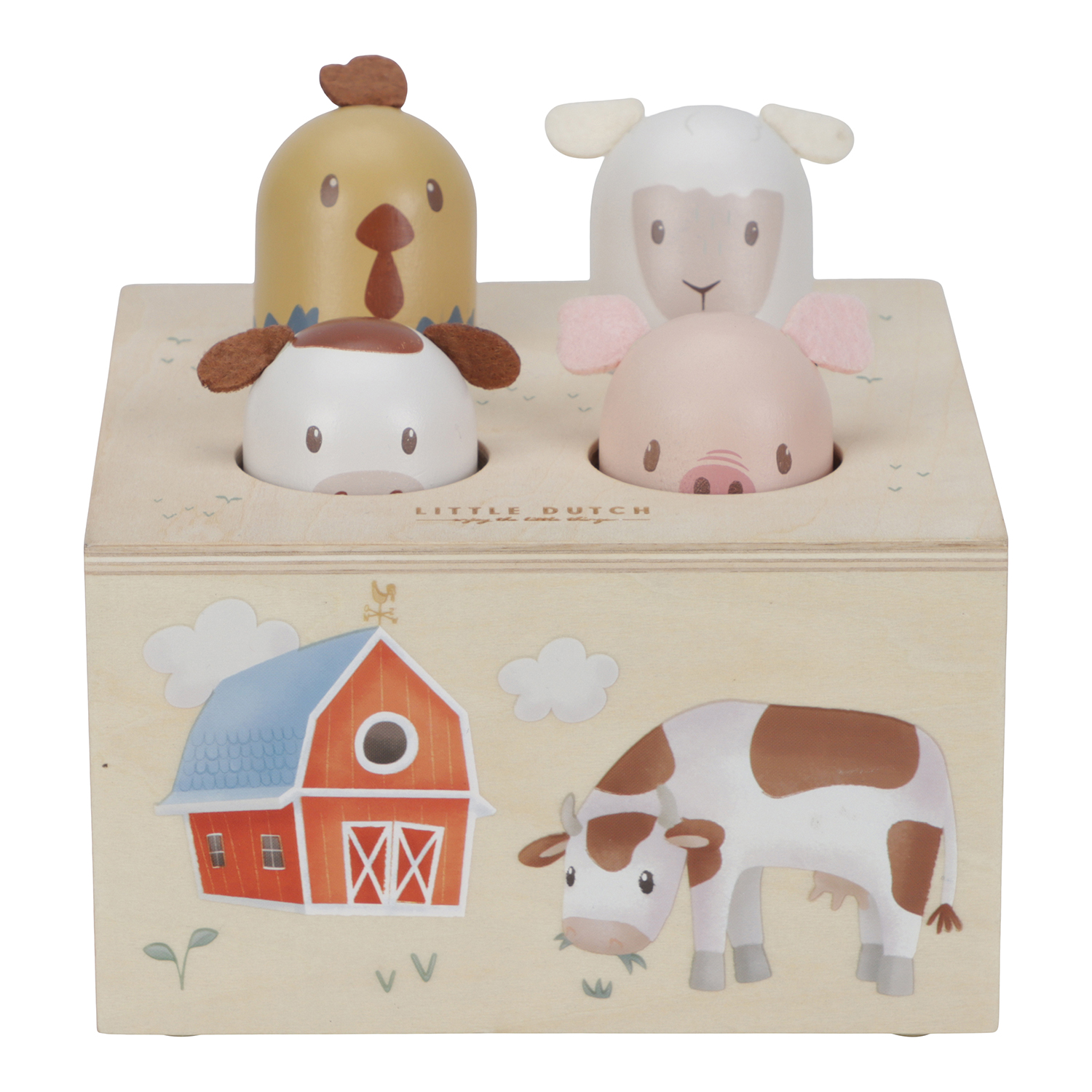 Holz Pop-up Spiel Tiere (FSC) - Little Farm Holz Pop-up Spiel Tiere (FSC) - Little Farm