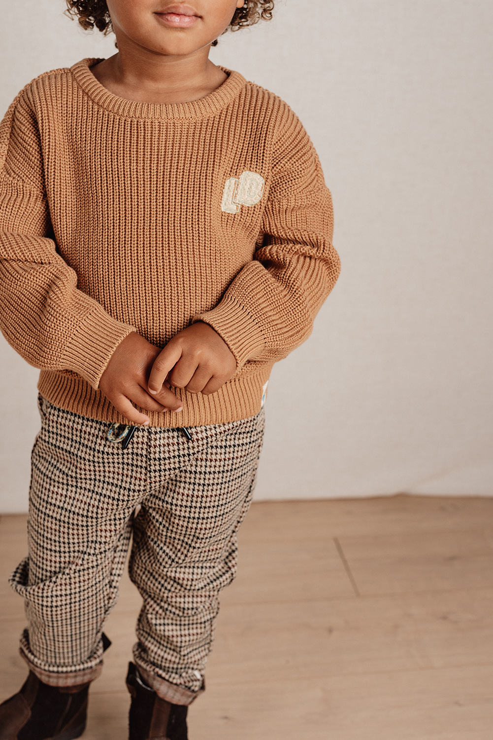 Long Sleeve Shirt / Pullover Strick - Little Farm braun (Gr. 92)