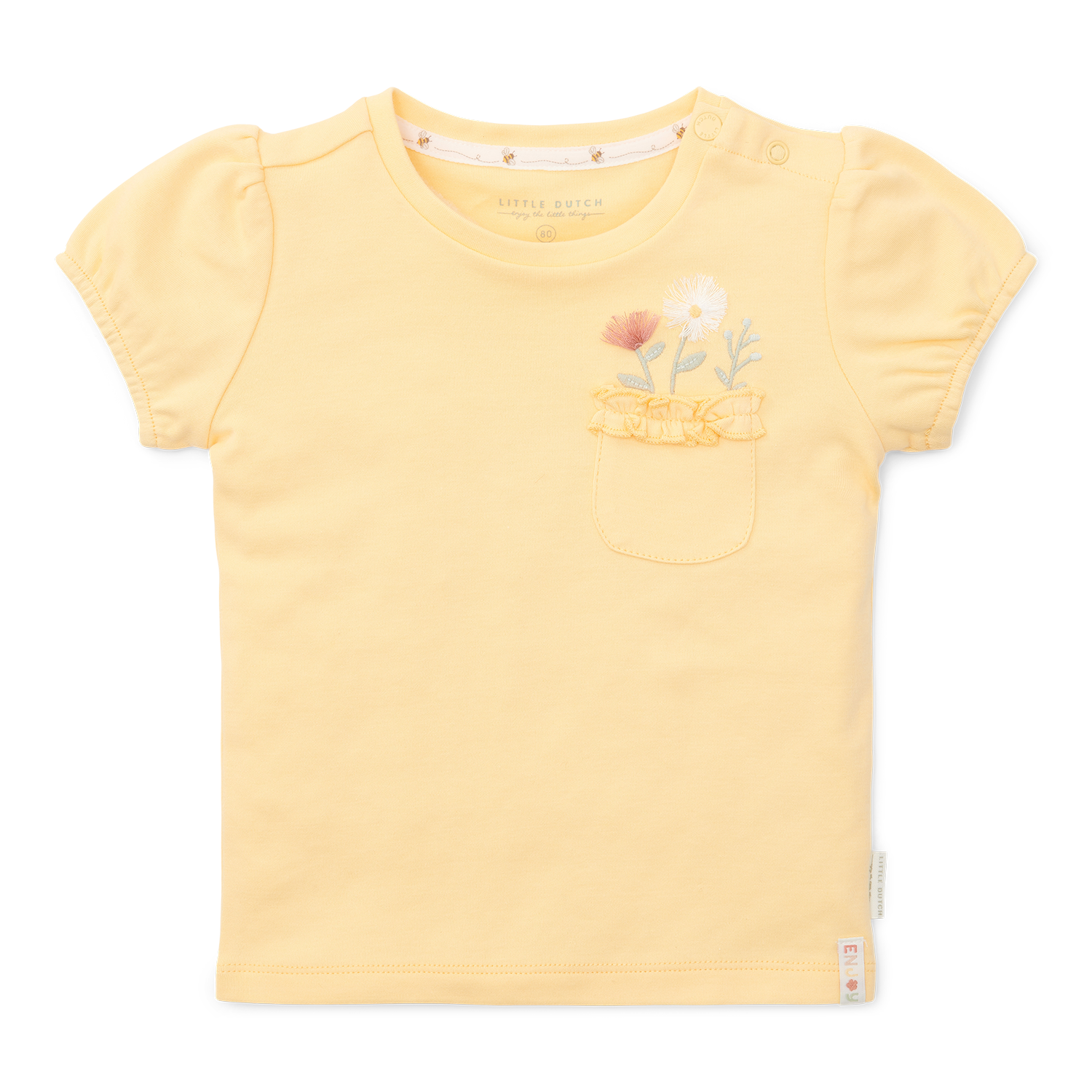 T-Shirt mit Puffärmel Honey Yellow Little Farm gelb (Gr. 92)