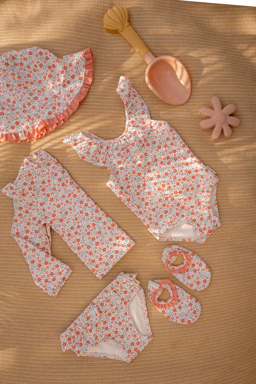 Schwimmshirt mit Rüschen langarm - Sunny Flowers (Gr. 86/92)
