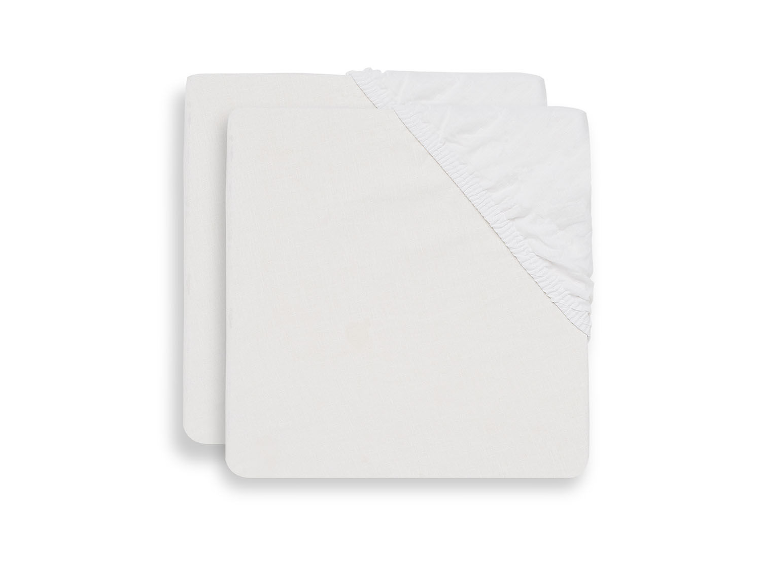 Spannbettlaken für Kinderbett 2er Set Jersey weiß (70x140 cm)