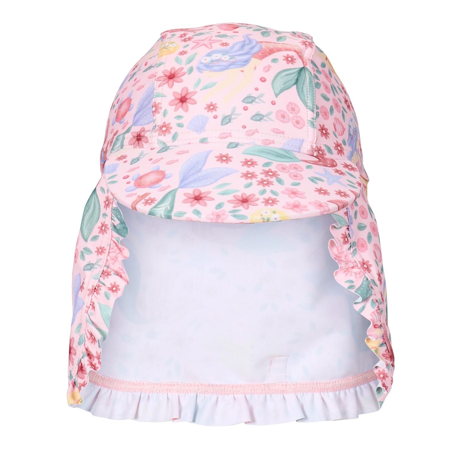 Sonnenhut mit Nackenschutz - Dreamy Mermaid rosa (Gr. 1-2 Jahre)