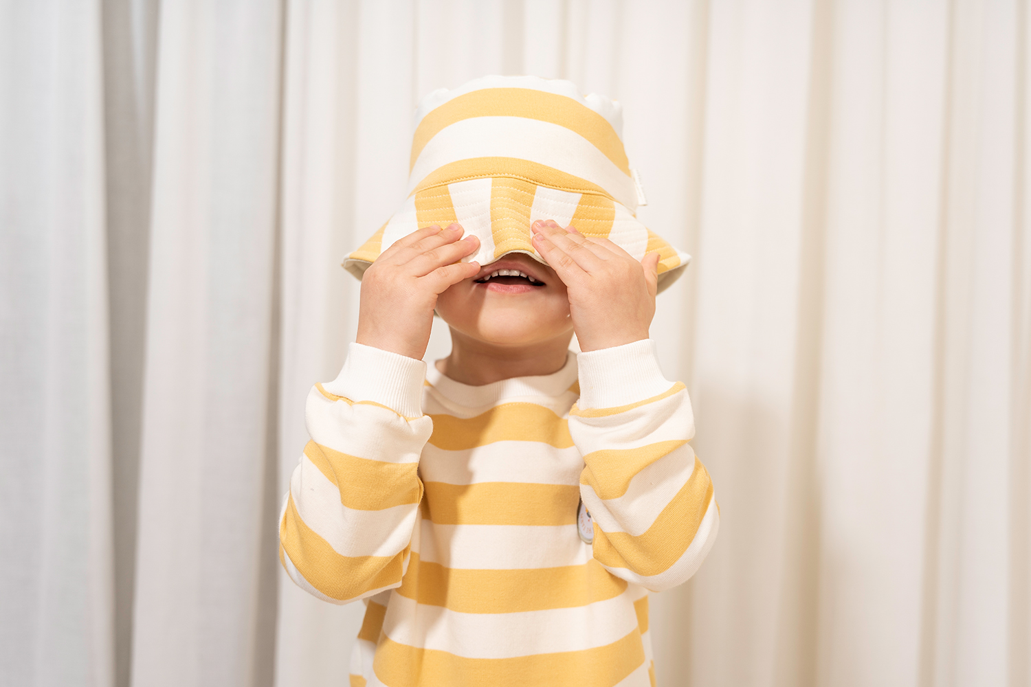 Long Sleeve Shirt / Pullover Sunny Yellow Stripes - Little Farm gelb / weiß (Gr. 98)