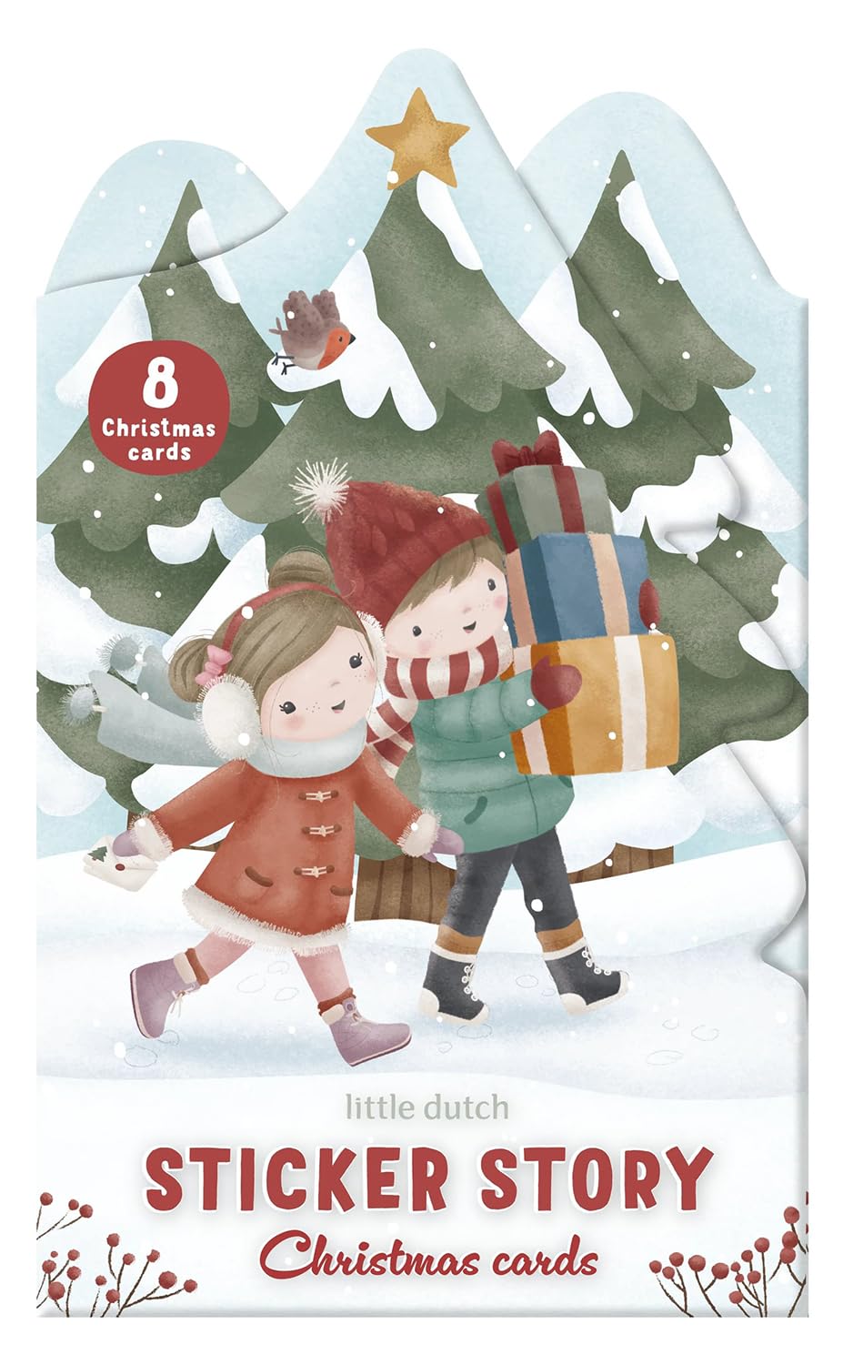 Aufkleber-/ Stickerset mit Weihnachtskarten - Weihnachten