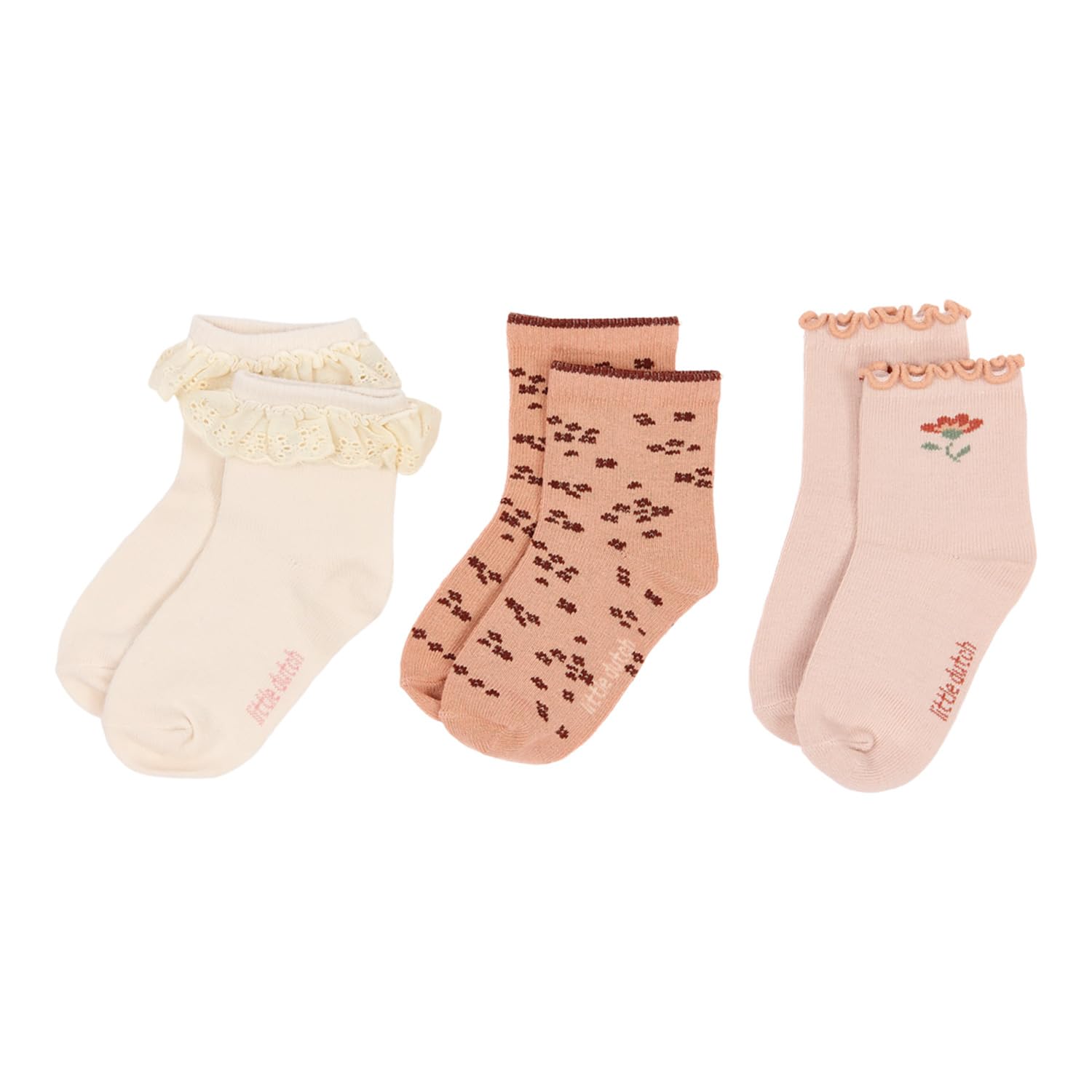 Babysocken 3er Set - Safari Friends rosa (Gr. 17-19)