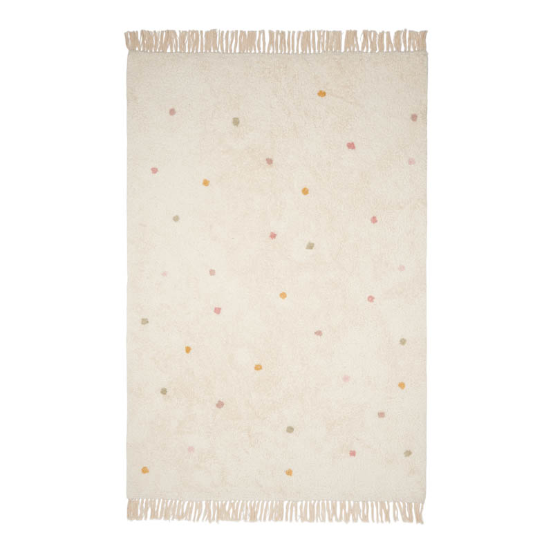 Teppich mit Punkten beige / pink (170x120 cm)