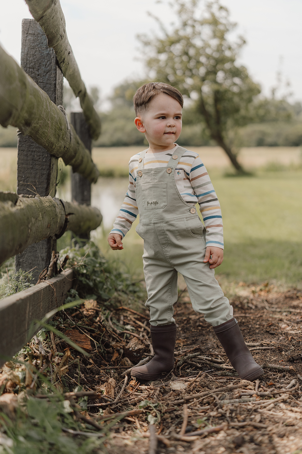 Long Sleeve Shirt / Langarmshirt gestreift - Little Farm (Gr. 86)