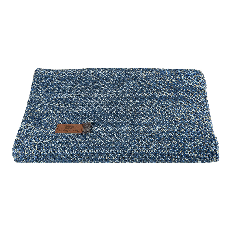 Babydecke Strick River jeans/grau melee (70x95 cm)  Babydecke Strick River jeans/grau melee (70x95 cm)