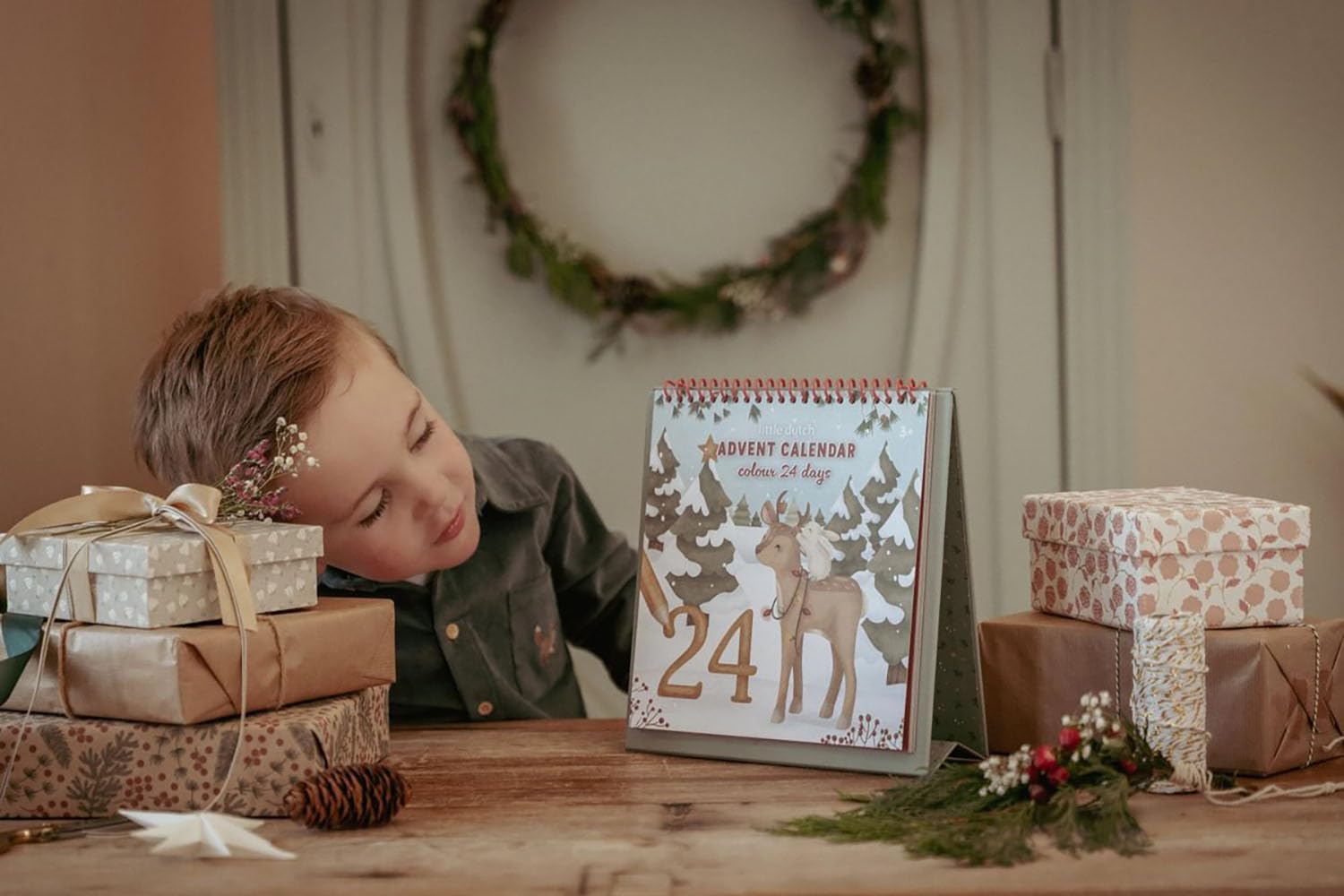 Adventskalender Malbuch / Colouring Book - Weihnachten grün