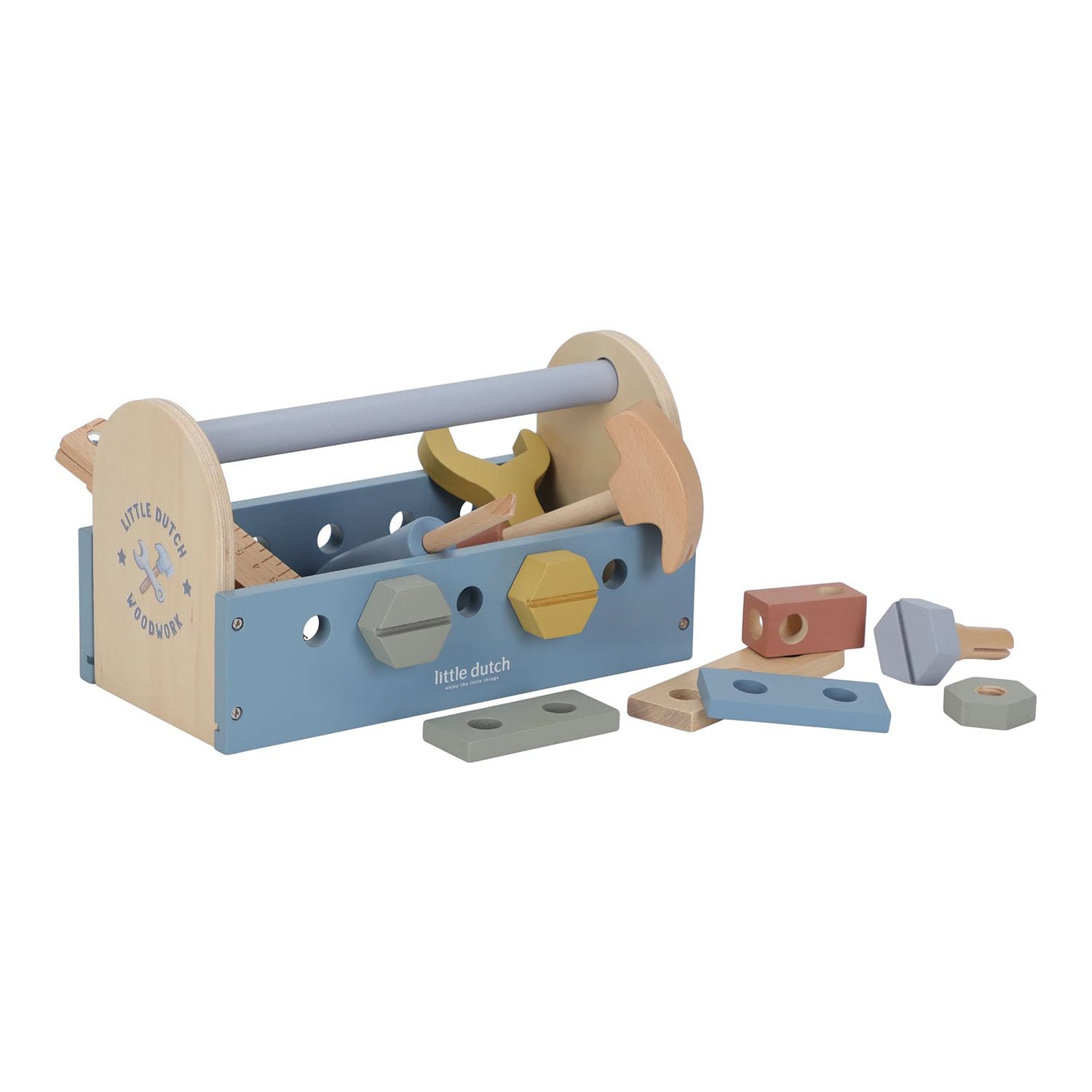 Holz Werkzeugkasten 22-teilig - Essentials blau